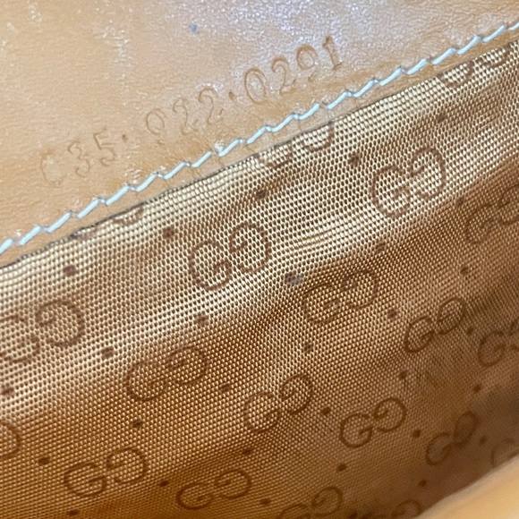 Vtg 80’s Gucci GG Monogram Long Wallet Bifold Gold Accents Iconic - Picture 7 of 16